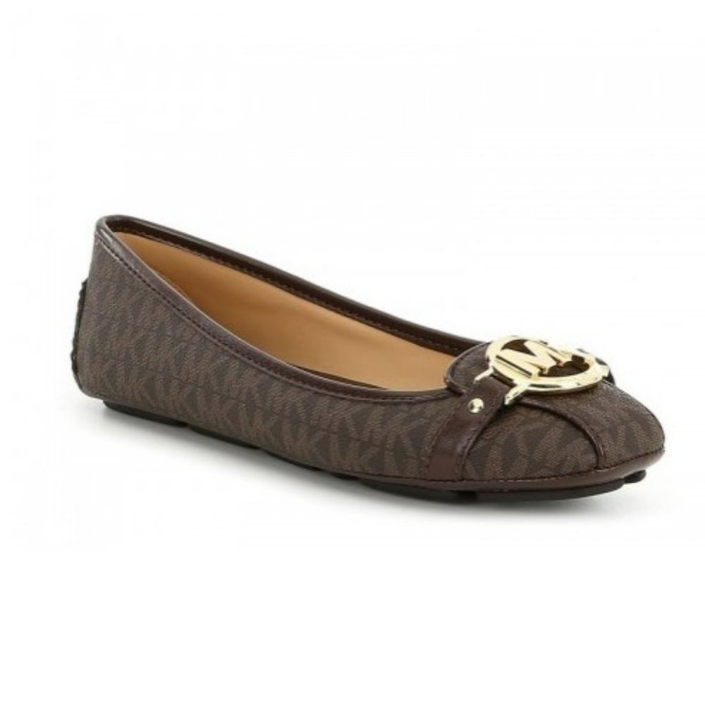 Michael Kors Fulton Moccasin Signature Brown Flats - Size 8.5